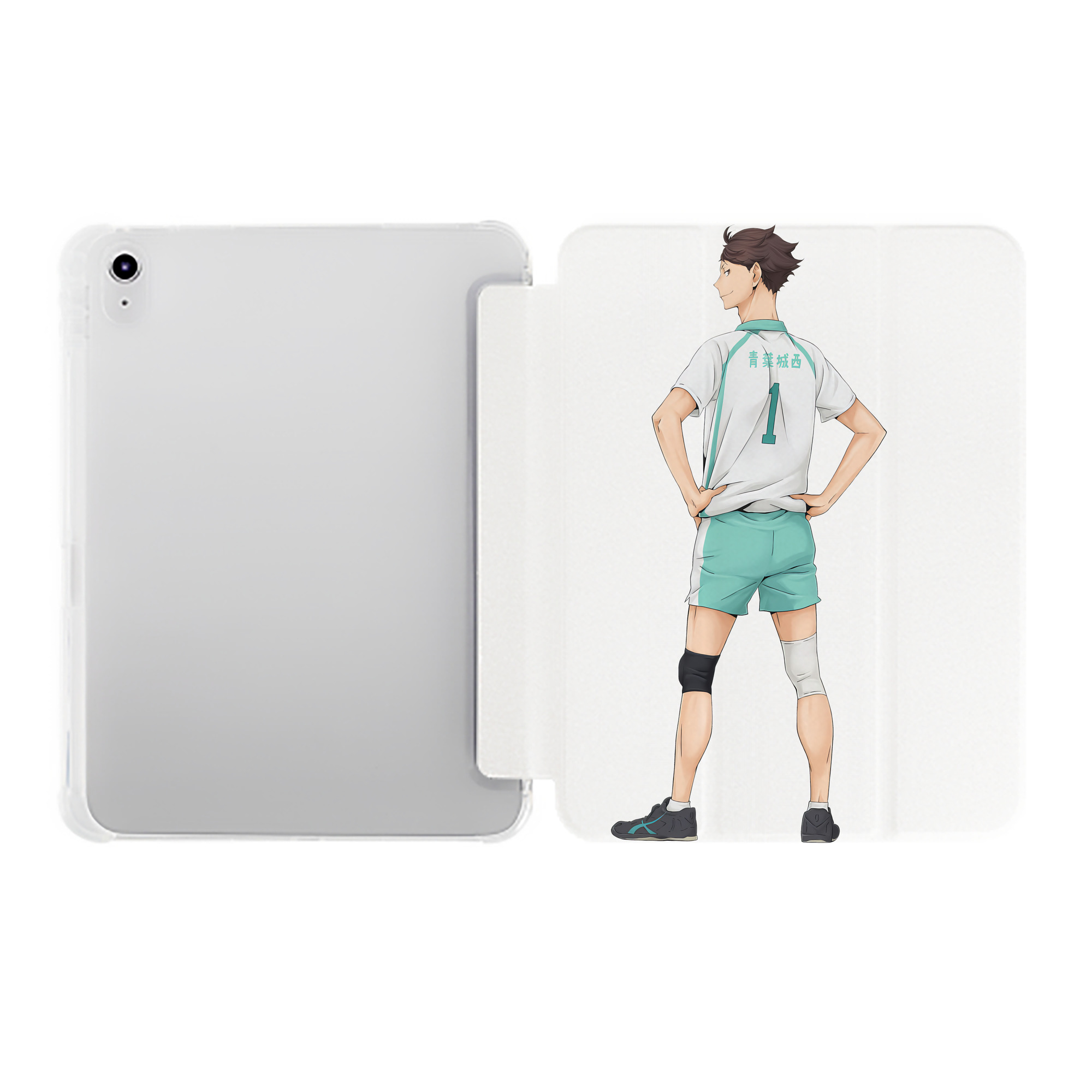 （画像用） ハイキュー!! Haikyu!! IPad ケース ペン収納付き 三つ折りスタンド PUレザー×シリコン 対応機種9.5/10.5/10.9インチ